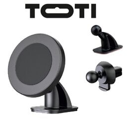 Seek Toti Seek Toti Magnetic Round Shape Car Holder with 3M Glue Mount (Black) hind ja info | Mobiiltelefonide hoidjad | kaup24.ee