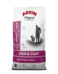 Arion Original Skin&Coat Adult suurt tõugu täiskasvanud koertele lõhega, 12 kg hind ja info | Kuivtoit koertele | kaup24.ee