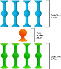 Silikoonist noolemängu komplekt, 9 tk. hind ja info | Arendavad mänguasjad | kaup24.ee