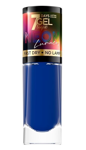 Küünte geellakk Eveline Neon Lunacy nr. 85, sinine, 8 ml цена и информация | Küünelakid, küünetugevdajad | kaup24.ee