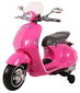 Elektriline mootorratas lastele Vespa MP3 roosa Sun Baby hind ja info | Laste elektriautod | kaup24.ee