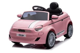 Fiat 500 Одноместный электромобиль для детей розовый Sun Baby цена и информация | Электромобили для детей | kaup24.ee