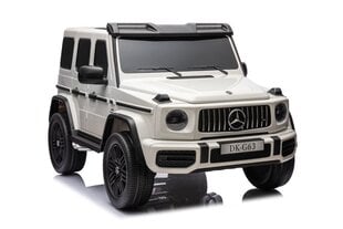 Elektriline Jeep lastele Mercedes G63 XXL 4x4, 24V, valge hind ja info | Laste elektriautod | kaup24.ee