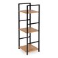 Modernne puidust raamaturiiul metallraamiga ja 3 riiuliga, ModernHome, 80 cm. x 23,5 cm. x 29 cm., must цена и информация | Riiulid | kaup24.ee