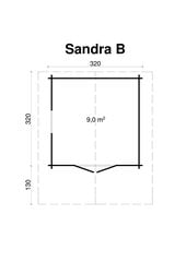 Aiamaja Sandra B, uks ja aken klaaspaketiga цена и информация | Садовые сараи, дровницы | kaup24.ee