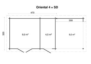 Oriental 4 varikatusega, uksed klaaspaketiga hind ja info | Kuurid ja aiamajad | kaup24.ee