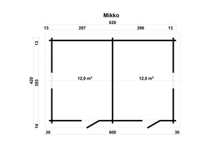 Aiamaja Mikko, 70 mm цена и информация | Садовые сараи, дровницы | kaup24.ee