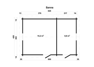 Aiamaja Sanna, 70 mm цена и информация | Садовые сараи, дровницы | kaup24.ee