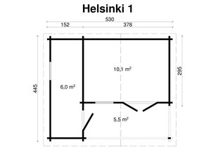 Aiamaja Helsinki цена и информация | Садовые сараи, дровницы | kaup24.ee