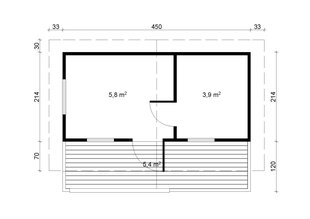 Saunamaja terrassiga Piha-Tuuri 15 цена и информация | Садовые сараи, дровницы | kaup24.ee