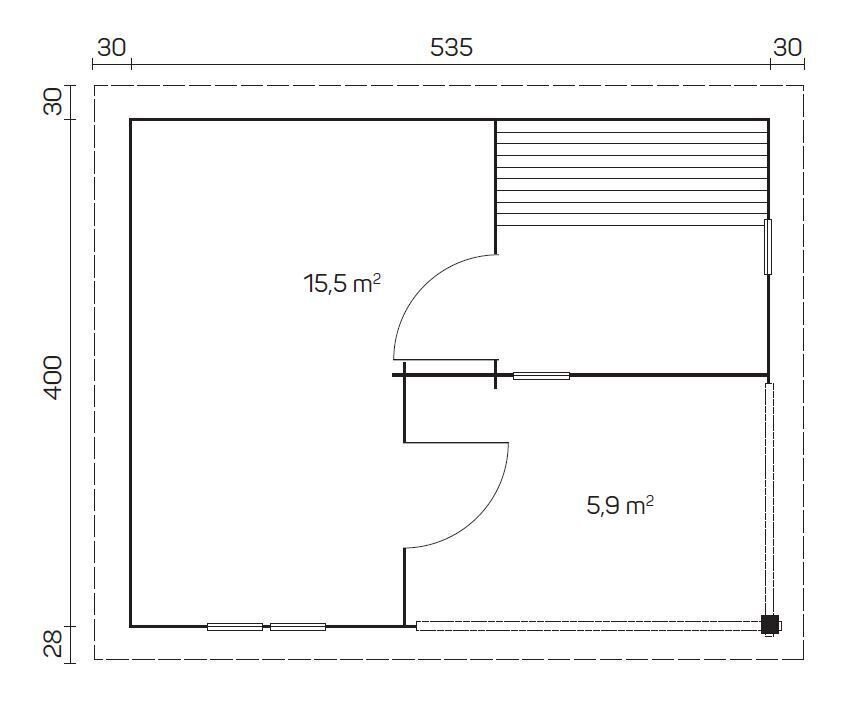 Saunamaja Sami 70 mm цена и информация | Kuurid ja aiamajad | kaup24.ee