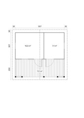 Saunamaja Eino terrassiga 70 mm цена и информация | Садовые сараи, дровницы | kaup24.ee