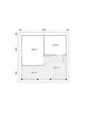 Saunamaja Otto terrassiga 70 mm hind ja info | Kuurid ja aiamajad | kaup24.ee