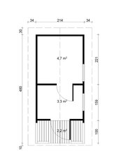 Saunamaja Piha-Tuuri 10 hind ja info | Kuurid ja aiamajad | kaup24.ee