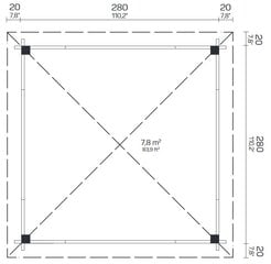 Pergola Cabrera hind ja info | Kuurid ja aiamajad | kaup24.ee