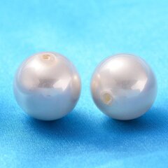 Helmed Shell Pearl, Klass A, 8mm, Mitteläbiv Auk, Värvus: Valge, 5tk hind ja info | Ehete valmistamine, helmestamine | kaup24.ee