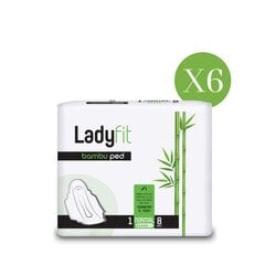 Lady Fit Bamboo Hügieenisidemed (Normal) / 6 pakki hind ja info | Tampoonid, hügieenisidemed, menstruaalanumad | kaup24.ee