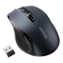 Эргономичная беспроводная оптическая мышь, Ugreen MU0061, USB 2,4 ГГц, 4000DPI, черный цена и информация | Аксессуары для компонентов | kaup24.ee