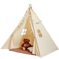 Детская палатка Teepee Vevor, 1180x1430x1180 мм цена и информация | Детские игровые домики | kaup24.ee