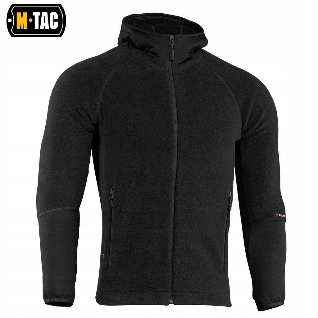 Meeste kapuutsiga dressipluus M-Tac Hoodie Polartec Sport, Must hind ja info | Meeste pusad | kaup24.ee