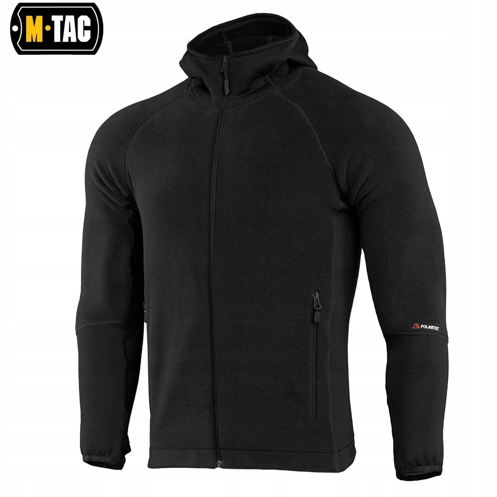 Meeste kapuutsiga dressipluus M-Tac Hoodie Polartec Sport, Must hind ja info | Meeste pusad | kaup24.ee