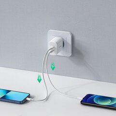 Зарядное устройство для телефона, Ugreen, 2x USB-C, 40 Вт, белый цена и информация | Зарядные устройства Power bank | kaup24.ee