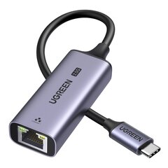 Адаптер сетевой карты Ethernet, Ugreen CM6481, USB-C, RJ45, 2.5 G., серый цена и информация | Аксессуары для компонентов | kaup24.ee