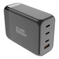 Võimas võrgulaadija koos toitekaabliga, Silver Monkey SMA1561, GaN 200 W., 3xUSB-C, PD, USB-A, QC 3.0, must hind ja info | Akupangad | kaup24.ee