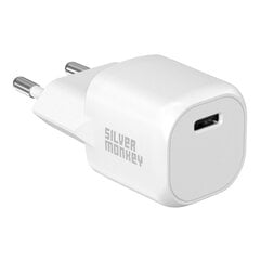 Mini võrgulaadija, Silver Monkey, USB-C., 20 W., PD, valge hind ja info | Akupangad | kaup24.ee