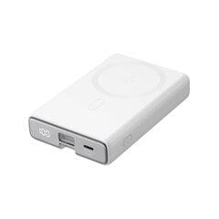 Магнитный аккумулятор, Joyroom JR-PBM011, 10000 мАч., 20 Вт, с подставкой и кабелем Lightning USB-C, белый цена и информация | Зарядные устройства Power bank | kaup24.ee