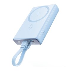 Магнитный аккумулятор, Joyroom JR-PBM011, 10000 мАч., 20 Вт, с подставкой и кабелем Lightning USB-C, teal цена и информация | Зарядные устройства Power bank | kaup24.ee