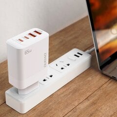 Сетевое зарядное устройство, Dudao A65EU1, GaN 2x USB-A, 2 x USB-C, PD, 65 Вт., белый цена и информация | Зарядные устройства Power bank | kaup24.ee