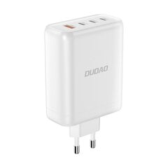 Сетевое зарядное устройство, Dudao, GaN USB-A, 3 x USB-C, PD, 140 Вт, белый цена и информация | Зарядные устройства Power bank | kaup24.ee