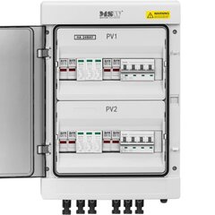 Распределительная коробка PV, MSW-WPD-PVDC4/21, тип 2, 4 входа, 2 выхода, 1000 В, IP66 цена и информация | Комплектующие для солнечных электростанций | kaup24.ee