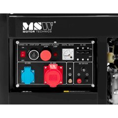 Мобильный дизельный генератор, MSW-AVR 8500F MAX EURO51, 240/400 В., 8500 Вт, 10 кВА., 30 л. цена и информация | Электрогенераторы | kaup24.ee