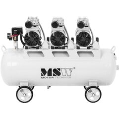 Õlivaba õhukompressor MSW-AIIR 65OFC1, 65 l, 4-7 bar, 3x 750 W. hind ja info | Generaatorid | kaup24.ee