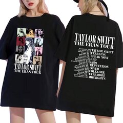 Taylor Swift The Eras Tour International naiste meeste kaelusega lühikeste varrukatega T-särk hind ja info | Naiste lühikesed püksid | kaup24.ee