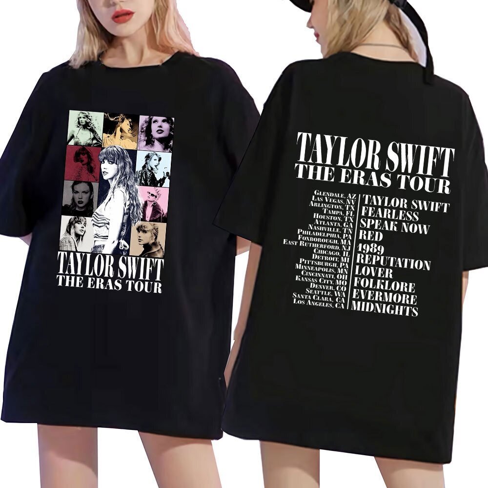 Taylor Swift The Eras Tour International naiste meeste kaelusega lühikeste varrukatega T-särk цена и информация | Naiste lühikesed püksid | kaup24.ee