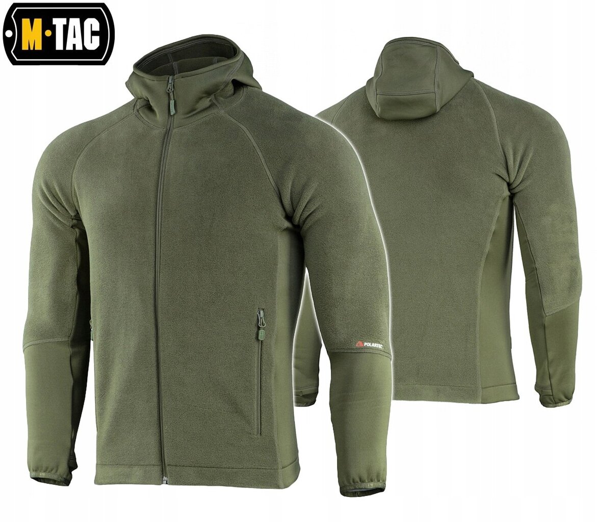 Meeste kapuutsiga dressipluus M-Tac Hoodie Polartec Sport, Army Olive цена и информация | Meeste pusad | kaup24.ee