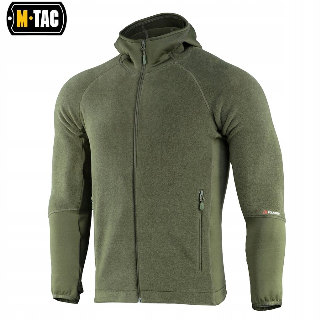 Meeste kapuutsiga dressipluus M-Tac Hoodie Polartec Sport, Army Olive цена и информация | Meeste pusad | kaup24.ee