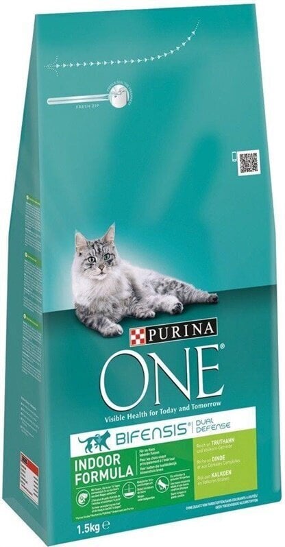 Purina One kuivtoit kassidele, kalkuniga, 1,5 kg цена и информация | Kuivtoit kassidele | kaup24.ee