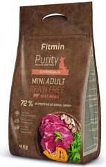 Fitmin Dog Purity GF для взрослых собак мелких пород с говядиной, 4 кг цена и информация | Сухой корм для собак | kaup24.ee