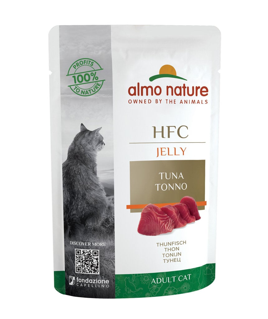 Almo Nature HFC Jelly märgtoit tuunikalaga, 55 g hind ja info | Konservid kassidele | kaup24.ee