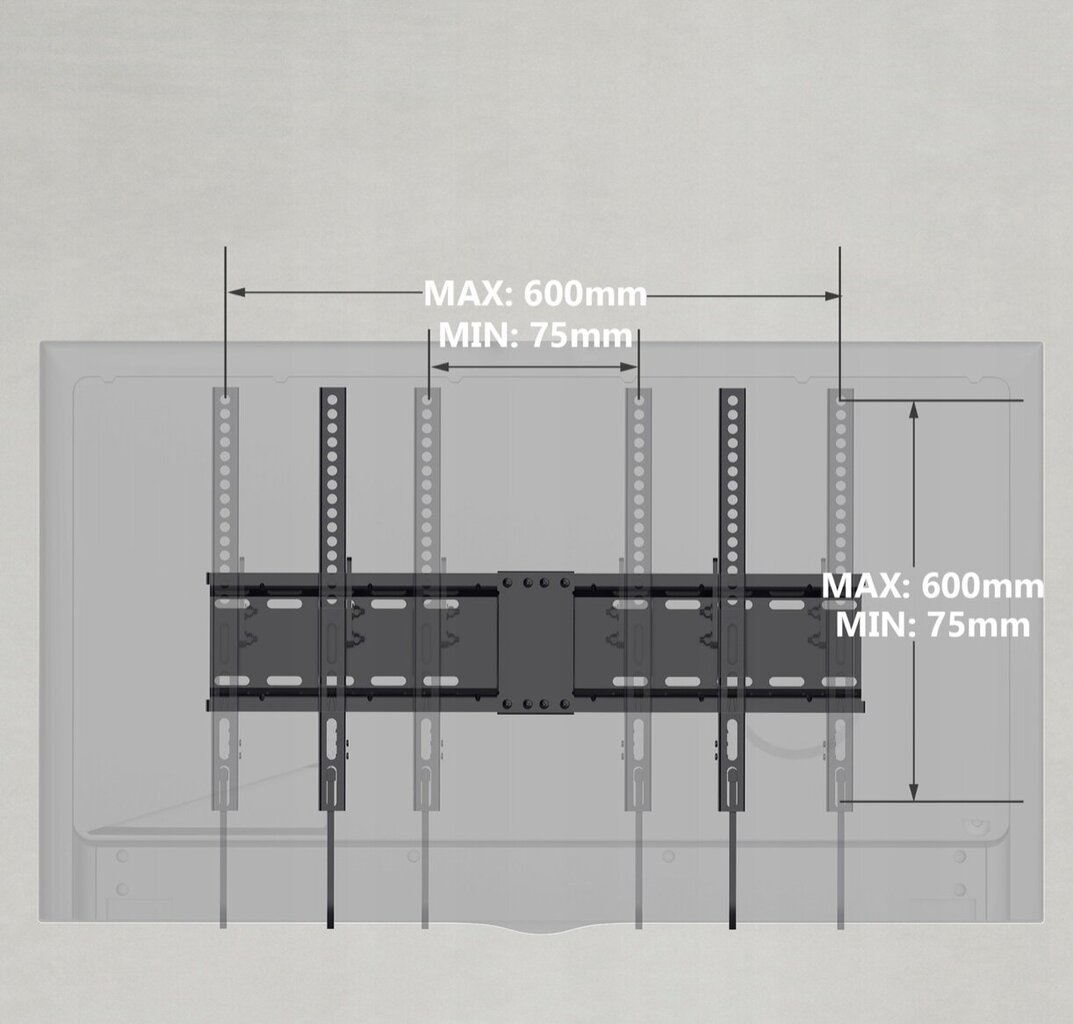 Telerikinnitus MightyMount, 32-70" hind ja info | Teleri seinakinnitused ja hoidjad | kaup24.ee