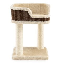 Costway Scratching Post Cat Tree mängukeskus, millel on beež naturaalne sisaltorn цена и информация | Когтеточки | kaup24.ee