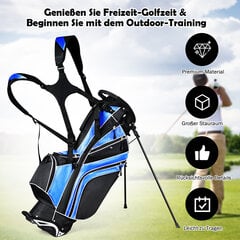 Costway golfikäru kott aluse ja vihmavarjuhoidjaga 87 x 82 x 87 cm must + sinine hind ja info | Golf | kaup24.ee