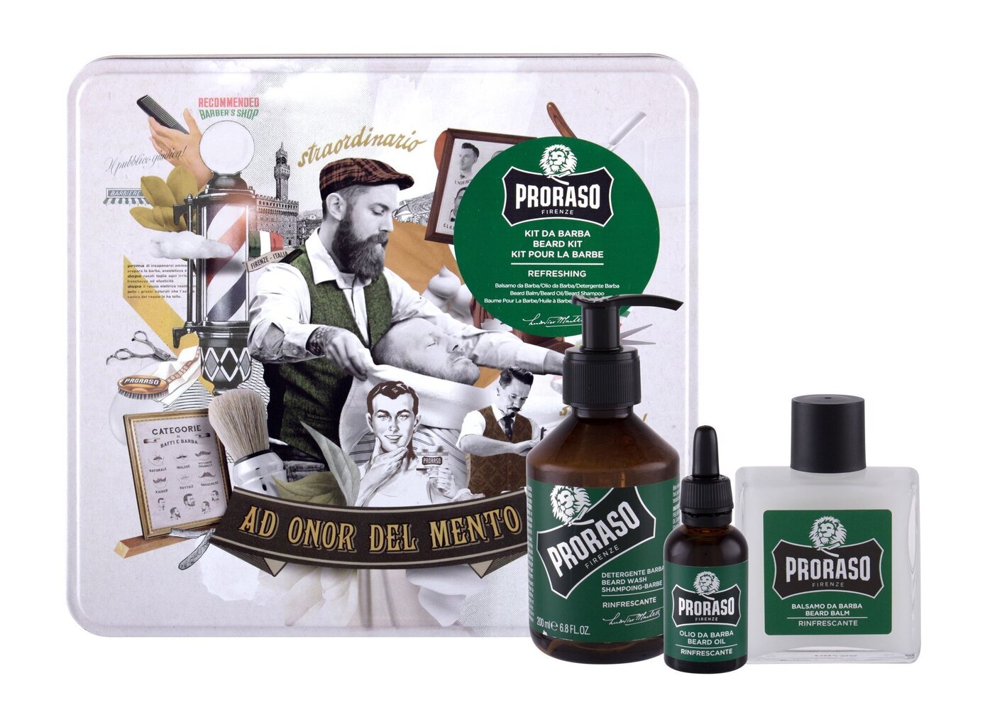 Vintage habemehoolduskomplekt meestele Proraso Refreshing Vintage Beard Care Kit цена и информация | Raseerimisvahendid | kaup24.ee