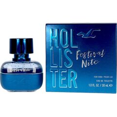 Tualettvesi meestele Hollister Festival Nite EDT, 30 ml hind ja info | Meeste parfüümid | kaup24.ee