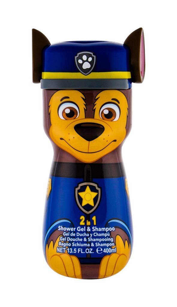 Dušigeel ja šampoon Paw Patrol Chase 2D lastele 400 ml цена и информация | Laste ja ema kosmeetika | kaup24.ee