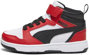 Puma Lastejalatsid Rebound V6 Mid Jr White Black Red 393832 03 393832 03/1.5 hind ja info | Spordi- ja vabaajajalatsid meestele | kaup24.ee